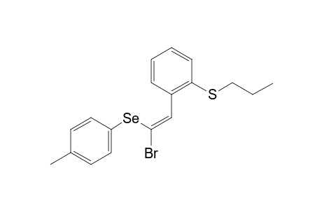 (E)-{2-[2-Bromo-2-(p-tolylselanyl)vinyl]phenyl}(propyl)sulfane