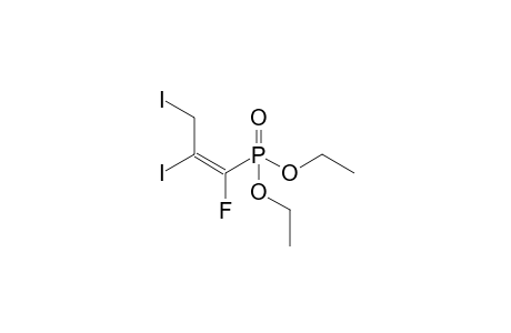 (E)-1-diethoxyphosphoryl-1-fluoranyl-2,3-bis(iodanyl)prop-1-ene