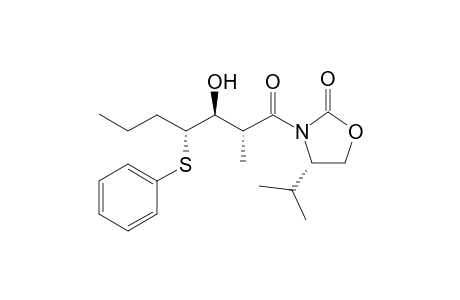(4S)-3-[(2R,3S,4R)-2-methyl-3-oxidanyl-4-phenylsulfanyl-heptanoyl]-4-propan-2-yl-1,3-oxazolidin-2-one