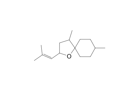 1-Oxaspiro[4.5]decane, 4,8-dimethyl-2-(2-methyl-1-propenyl)-, [2.alpha.,4.beta.,5(cis)]-