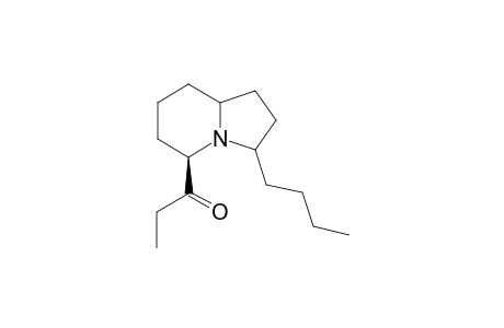 (5R*)-3-Butyl-5-(1'-oxopropyl)lindolizidine