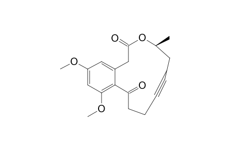 1,3-Dimethoxy-8-methyl-7-oxabenzo[a]cyclododec-1,3,4a-trien-10-yn-6,14-dione