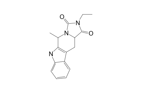 2-ETHYL-5-METHYL-1,3-DIOXO-6H-1,2,3,5,11,11A-HEXAHYDROIMIDAZO-[1,5-B]-BETA-CARBOLINE