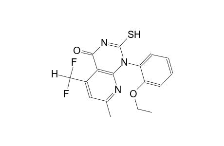 pyrido[2,3-d]pyrimidin-4(1H)-one, 5-(difluoromethyl)-1-(2-ethoxyphenyl)-2-mercapto-7-methyl-