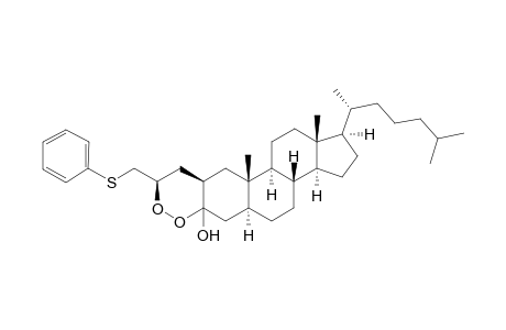 (2R,2'R,3R/S)-2-[2'-Hydroxyperoxy-3'-(phenylthio)propyl]-5.alpha.-cholestan-3-one 2',3-peroxyhemiacetal