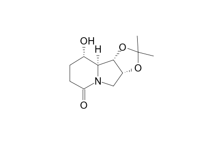 (1S),2(R),8(S),8a(S)-8-Hydroxy-1,2-(isopropylidenedioxy)octahydro-5-indolizidinone