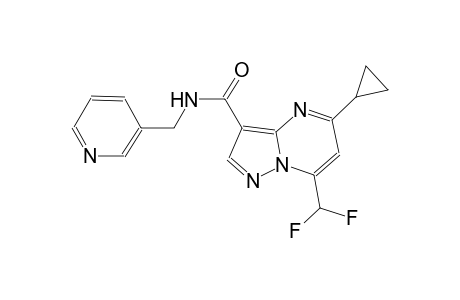 5-cyclopropyl-7-(difluoromethyl)-N-(3-pyridinylmethyl)pyrazolo[1,5-a]pyrimidine-3-carboxamide