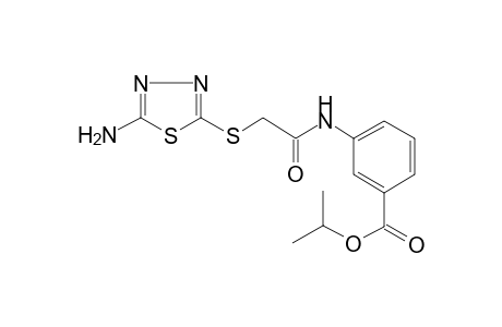 Benzoic acid, 3-(5-amino-1,3,4-thiadiazol-2-ylthio)acetylamino-, isopropyl ester