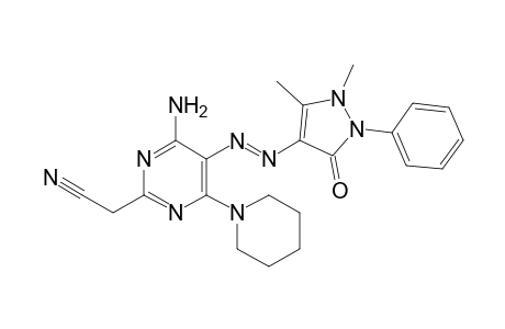 [4-amino-5-(1,5-dimethyl-3-oxo-2-phenyl-2,3-dihydro-1H-pyrazol-4-ylazo)-6-piperidin-1-yl-pyrimidin-2-yl]-acetonitrile