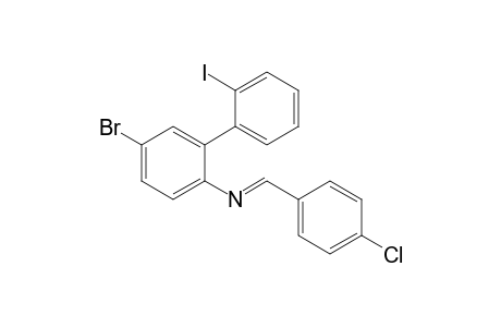 5-Bromo-N-[(4-chlorophenyl)methylene]-2'-iodo-2-aminobiphenyl