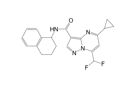 5-cyclopropyl-7-(difluoromethyl)-N-(1,2,3,4-tetrahydro-1-naphthalenyl)pyrazolo[1,5-a]pyrimidine-3-carboxamide