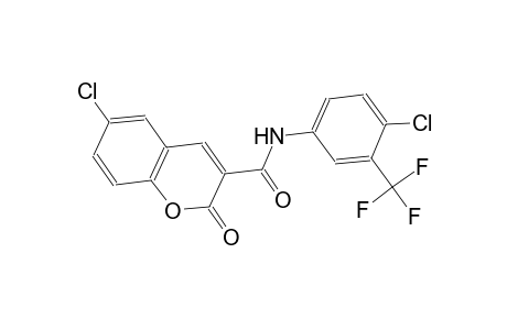 6-chloro-N-[4-chloro-3-(trifluoromethyl)phenyl]-2-oxo-2H-chromene-3-carboxamide