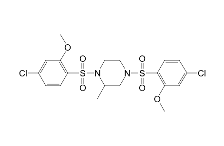 1,4-bis[(4-chloranyl-2-methoxy-phenyl)sulfonyl]-2-methyl-piperazine