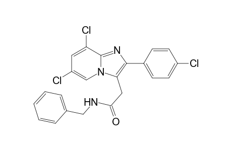 N-Benzyl-2-[6',8'-dichloro-2'-(p-chlorophenyl)imidazo[1,2-a]pyridin-3'-yl]-acetamide