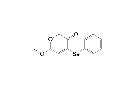2H-Pyran-3(6H)-one, 6-methoxy-4-(phenylseleno)-, (.+-.)-