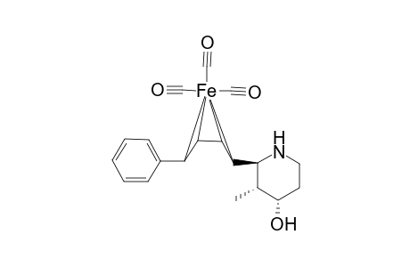 Tricarbonyl[(1',2',3',4'-.eta.)-4'-hydroxy-3'-methylpiperidin-2'-yl}-4-phenylbutadiene} - iron