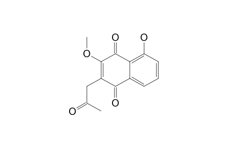 3-O-METHYLJUGLOMYCIN-F;1'-(3-METHOXY-5-HYDROXY-1,4-DIHYDRONAPHTHALIN-1,4-DION-2-YL)-2'-OXOPROPANE