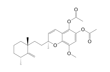 (2S,1"R,2"R)-)-8-Methoxy-5,6-diacetoxy-2-[2'-(1",3"-dimethyl-2"-methylenecyclohexyl)ethyl]-2-methyl-2H-benzopyran