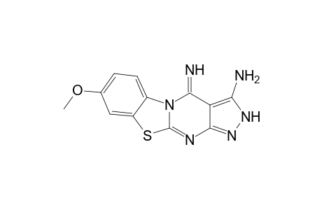 3-Amino-4-imino-8-methoxy-(2H)-pyrazolo[3',4':4,5]pyrimido-[2,1-b][1,3]benzothiazole