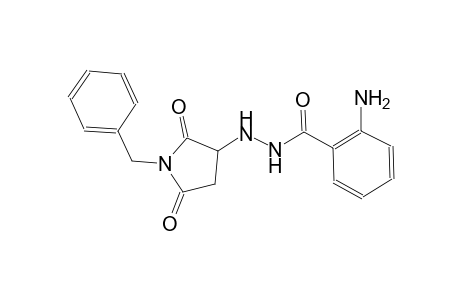 benzoic acid, 2-amino-, 2-[2,5-dioxo-1-(phenylmethyl)-3-pyrrolidinyl]hydrazide