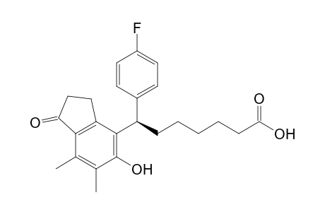 (7R)-7-(4-fluorophenyl)-7-(5-hydroxy-1-keto-6,7-dimethyl-indan-4-yl)enanthic acid