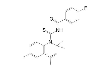 4-fluoro-N-[(2,2,4,6-tetramethyl-1(2H)-quinolinyl)carbothioyl]benzamide