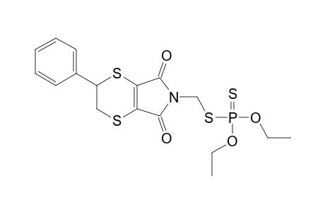 5,6-dihydro-N-(mercaptomethyl)-5-phenyl-p-dithiin-2,3-dicarboximide, S-ester with O,O-diethyl phosphorodithioate