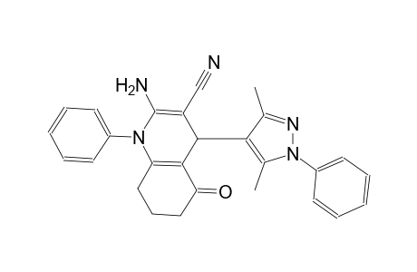 2-amino-4-(3,5-dimethyl-1-phenyl-1H-pyrazol-4-yl)-5-oxo-1-phenyl-1,4,5,6,7,8-hexahydro-3-quinolinecarbonitrile