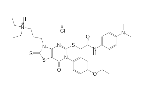 thiazolo[4,5-d]pyrimidine-3-propanaminium, 5-[[2-[[4-(dimethylamino)phenyl]amino]-2-oxoethyl]thio]-6-(4-ethoxyphenyl)-N,N-diethyl-2,3,6,7-tetrahydro-7-oxo-2-thioxo-, chloride