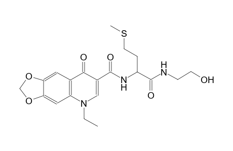 5-ethyl-N-[(1S)-1-{[(2-hydroxyethyl)amino]carbonyl}-3-(methylsulfanyl)propyl]-8-oxo-5,8-dihydro[1,3]dioxolo[4,5-g]quinoline-7-carboxamide