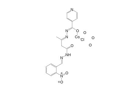 (Z)-(chlorocobaltio N-[(2E)-1-{N'-[(E)-(2-nitrophenyl)methylidene]hydrazinecarbonyl}propan-2-ylidene]pyridine-4-carbohydrazonate) trihydrate