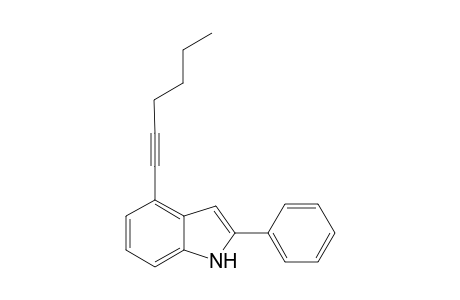 4-(Hex-1-ynyl)-2-phenyl-1H-indole