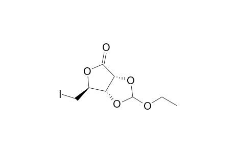 D-Ribonic acid, 5-deoxy-2,3-O-(ethoxymethylene)-5-iodo-, .gamma.-lactone