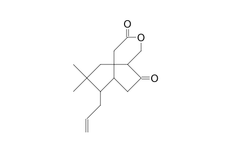 7-Allyl-hexahydro-8,8-dimethyl-pentaleno(1,6a-C)pyran-2,5(1H,6H)-dione
