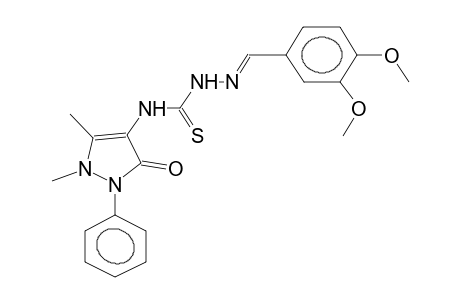 N-(3,4-dimethoxybenzylideneamino)-N'-(1-phenyl-2,3-dimethyl-5-oxo-3-pyrazolin-4-yl)thiourea