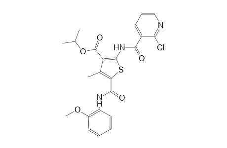 isopropyl 2-{[(2-chloro-3-pyridinyl)carbonyl]amino}-5-[(2-methoxyanilino)carbonyl]-4-methyl-3-thiophenecarboxylate