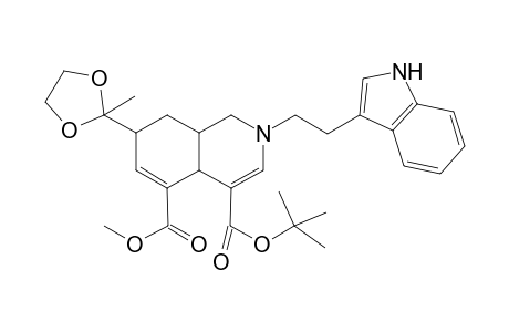 .delta.3,.delta.5-2-Tryptophyl-4-carbo-tert-butoxy-5-carbomethoxy-7-[1,1-(ethylenedioxy)-ethyl]hexahydroisoquinoline