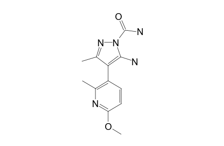 5-AMINO-4-(6-METHOXY-2-METHYL-PYRIDIN-3-YL)-3-METHYL-1H-PYRAZOLE-1-CARBOXAMIDE