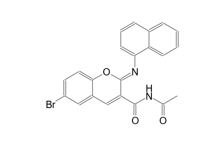 N-{[(2Z)-6-bromo-2-(1-naphthylimino)-2H-chromen-3-yl]carbonyl}acetamide