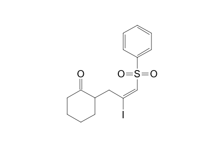 2-[(2-(E)-2-Iodo-3-(phenylsulfonyl)-2-propenyl]cyclohexanone