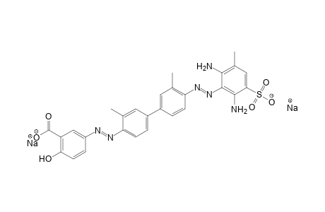 Benzoic acid, 5-[[4'-[(2,6-diamino-3-methyl-5-sulfophenyl)azo]-3,3'-dimethyl[1,1'-biphenyl]-4-yl]azo]-2-hydroxy-, disodium salt