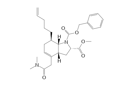 (2S,3aR,4S,7R,7aS)-4-((Dimethylcarbamoyl)methyl)-7-pent-4-enyl-2,3,3a,6,7,7a-hexahydroindole-1,2-dicarboxylic acid 1-Benzyl ester 2-Methyl ester