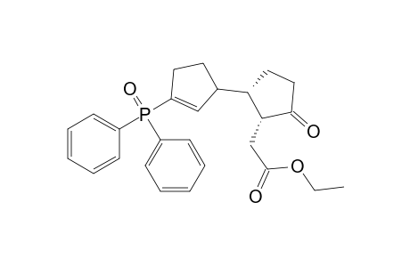 Cyclopentaneacetic acid, 2-[3-(diphenylphosphinyl)-2-cyclopenten-1-yl]-5-oxo-, ethyl ester, [1.alpha.,2.beta.(R*)]-(.+-.)-