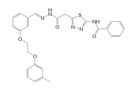 N-{5-[2-((2E)-2-{3-[2-(3-methylphenoxy)ethoxy]benzylidene}hydrazino)-2-oxoethyl]-1,3,4-thiadiazol-2-yl}benzamide