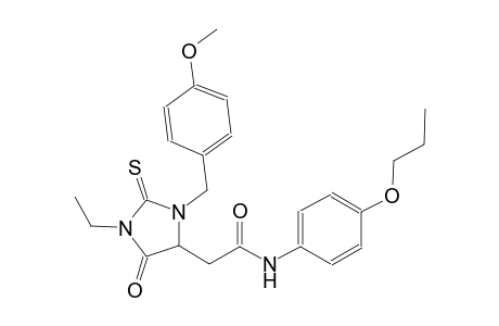 2-(1-Ethyl-5-keto-3-p-anisyl-2-thioxo-imidazolidin-4-yl)-N-(4-propoxyphenyl)acetamide