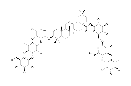 3-BETA-O-[BETA-D-GLUCOPYRANOSYL-(1->3)-ALPHA-L-RHAMNOPYRANOSYL-(1->2)-ALPHA-L-ARABINOPYRANOSYL]-OLEAN-12-ENE-28-O-[ALPHA-L-RHAMNOPYRANOSYL-(1->4)-B