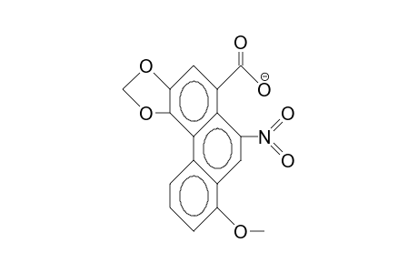 8-Methoxy-3,4-methylenedioxy-10-nitro-1-phenanthrenecarboxylic acid, anion