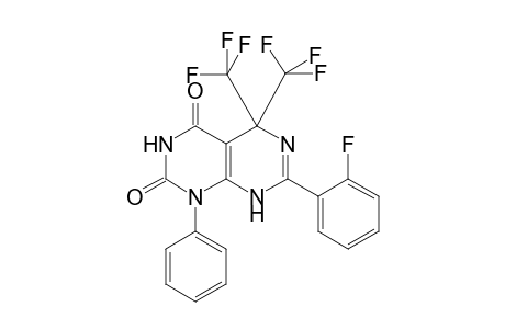 7-(2-Fluorophenyl)-1-phenyl-5,5-bis(trifluoromethyl)-5,8-dihydropyrimido[4,5-d]pyrimidine-2,4(1H,3H)-dione