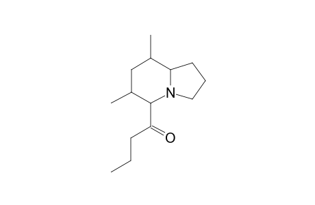8-Ethyl-6-methyl-5-(butanoyl)indolizidine
