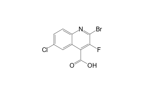 2-Bromo-6-chloro-3-fluoroquinoline-4-carboxylic acid